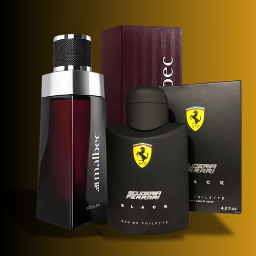 KIT 2 PERFUMES Malbec, Ferrari Black IMPORTADO LACRADO - 100ml cada